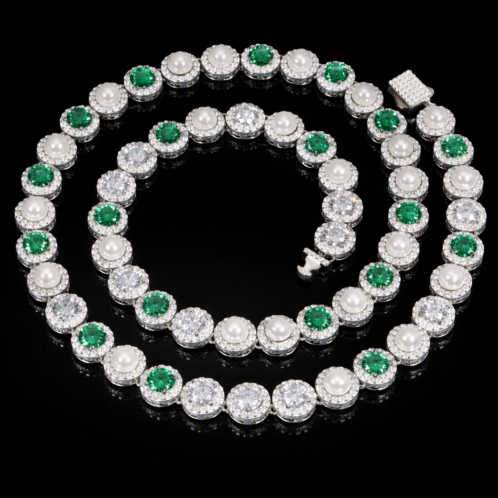 Perle Émeraude Chain