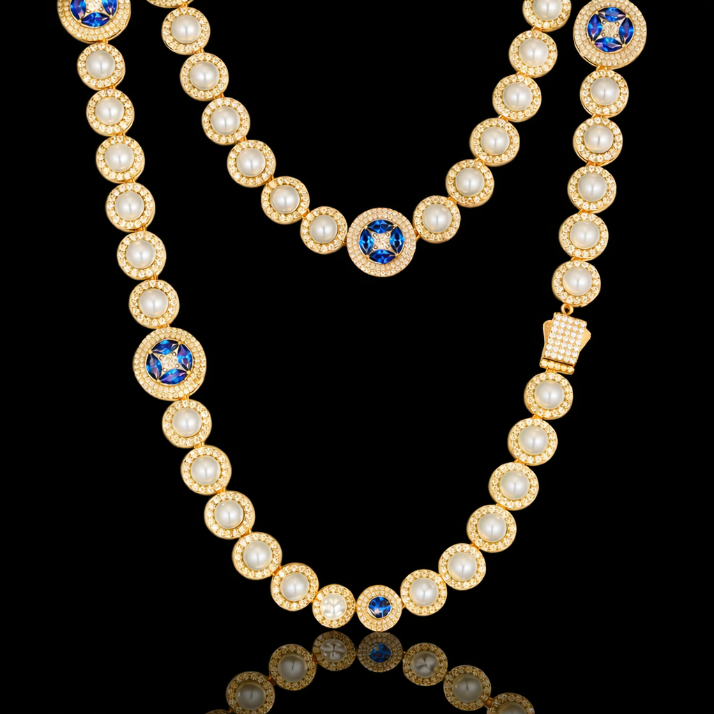 Perle Étoile Bleue Chain