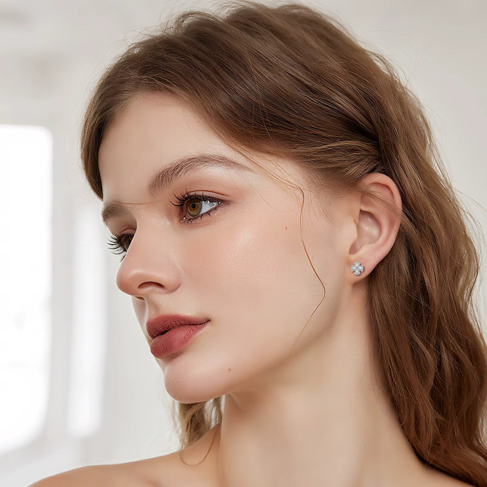 Croix Icone Studs