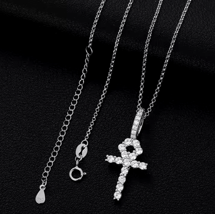 MOISSANITE ANKH PENDANT