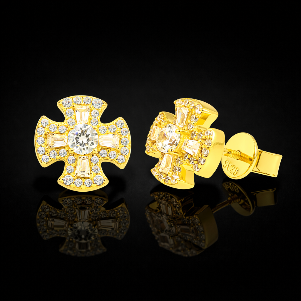 Croix Icone Studs