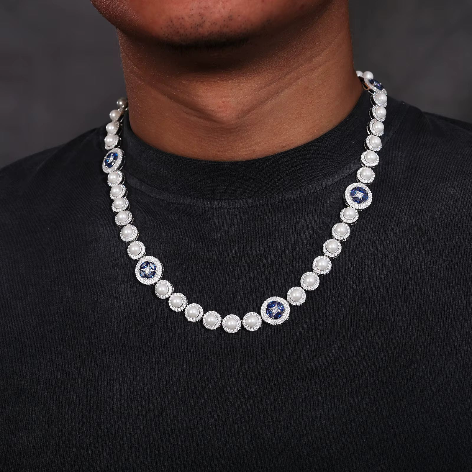 Perle Étoile Bleue Chain