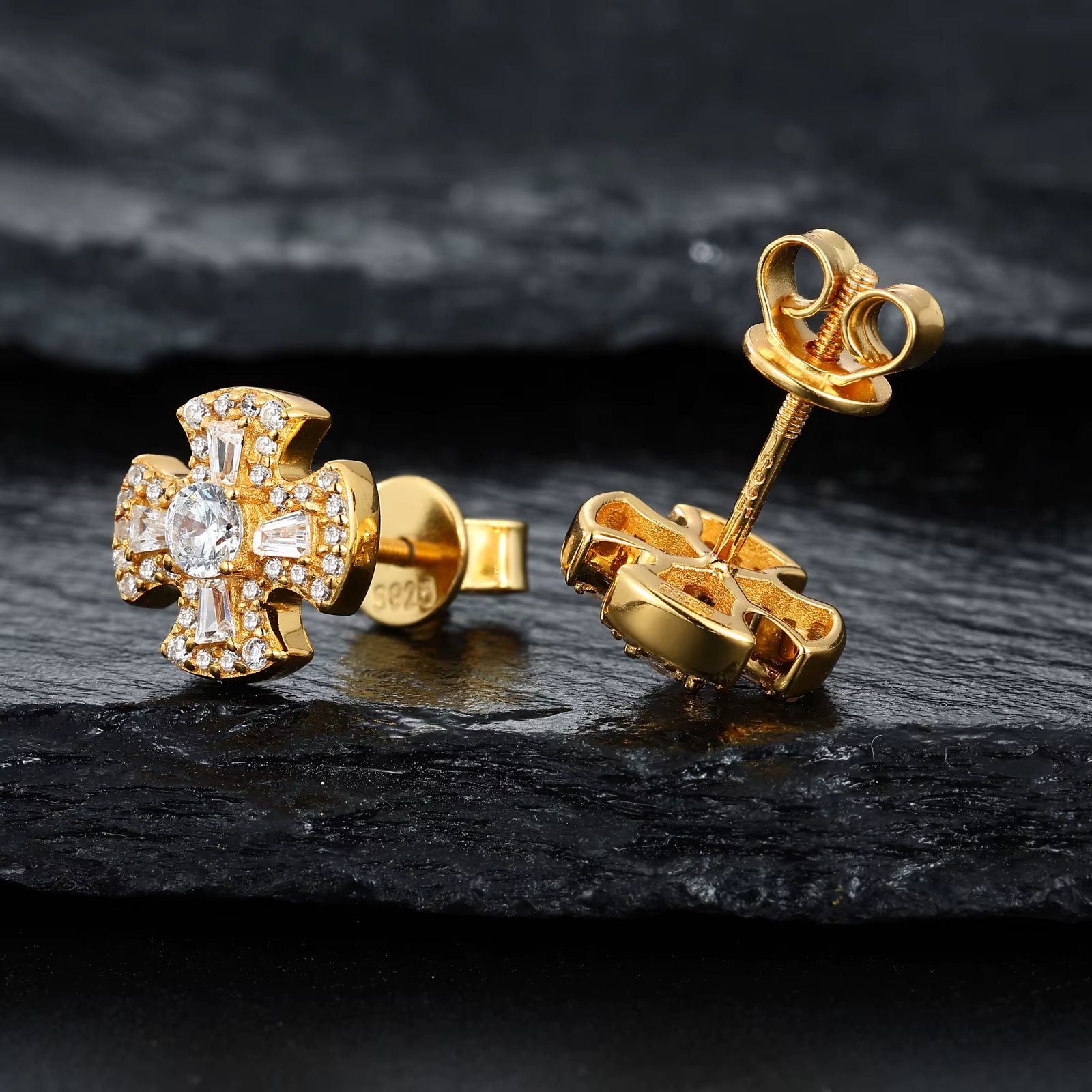 Croix Icone Studs