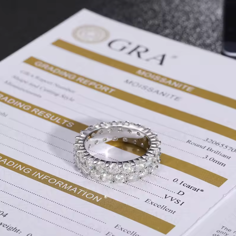 MOISSANITE ETERNITY RING - WHITE GOLD - Sant Leclère